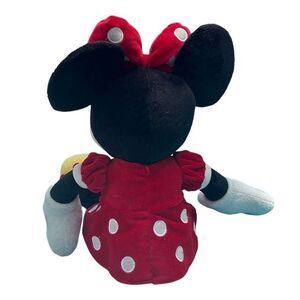 Disney Store Red White Polka Dot Minnie Mouse Plush Stuffed Doll Size 18"